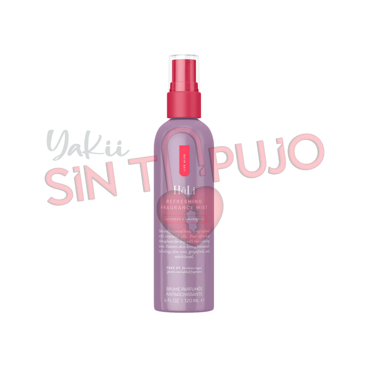 HēLi Lavender and Chamomile - Kiss - Refreshing Fragrance Mist (Splash refrescante)